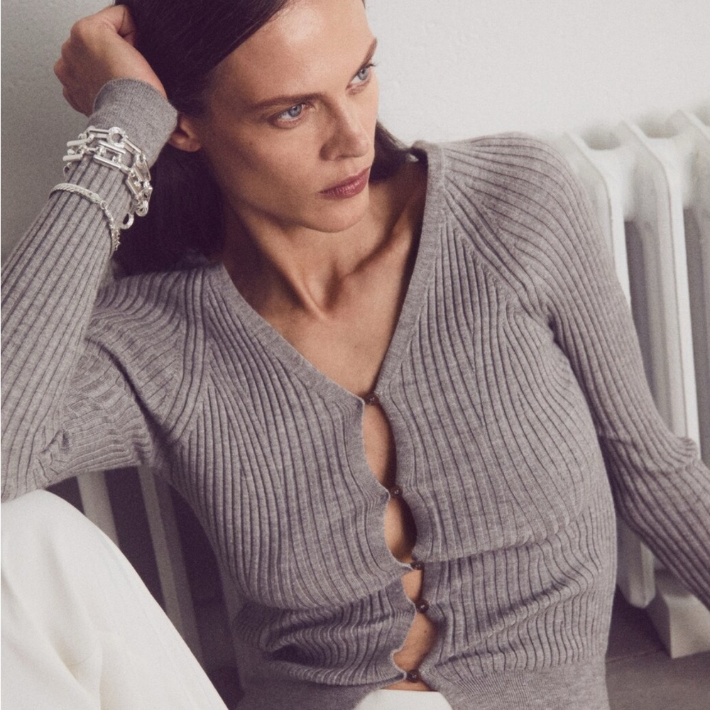 Mango Ribbed Cardigan - Picture 2 of 5